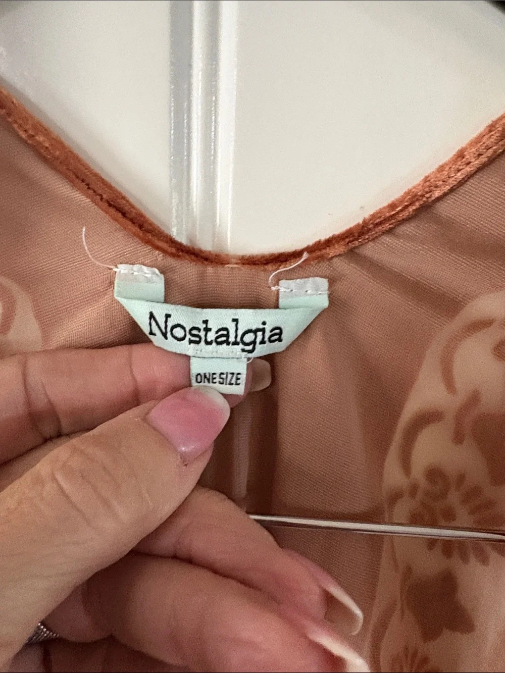 Nostalgia Sheer Floral Kimono in Rust and Cream - Picture 2 of 3